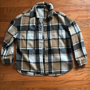 flannel Button-Up top